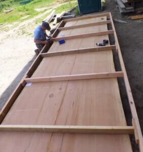 Crating a large wood slab